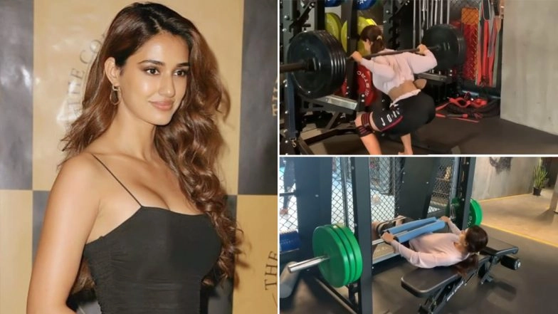 Disha Patani Shares Glimpse of Her Favourite Exercises As She Lifts 70kg Weights! (Watch Video)