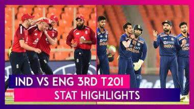 IND vs ENG Stat Highlights 3rd T20I: England Take Series Lead With Comfortable Win