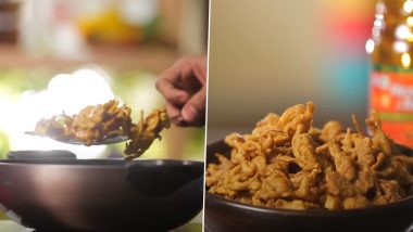 Bhaang ki Pakori Recipe For Holi 2021: Make These Delicious Pakode to Celebrate the Festival of Colours (Watch Video)