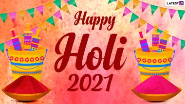 Happy Holika Dahan 2021 Wishes & Holi Greetings in Advance: Send Telegram Pics, 'Holi Hai' HD Images, WhatsApp Stickers, Quotes and GIFs Celebrating the Festival of Colours