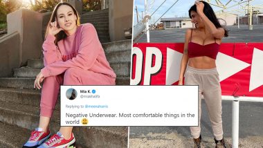 Video Meena Khalifa Video - Meena Harris Wants To Go Braless, Mia Khalifa Suggests Her to Buy 'Negative  Underwear'; Know What This Lingerie Means | ðŸ‘ LatestLY