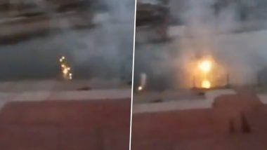 Madhya Pradesh: Series of Gas Explosions Erupt at Triveni Ghat of Ujjain's Shipra River (Watch Video)