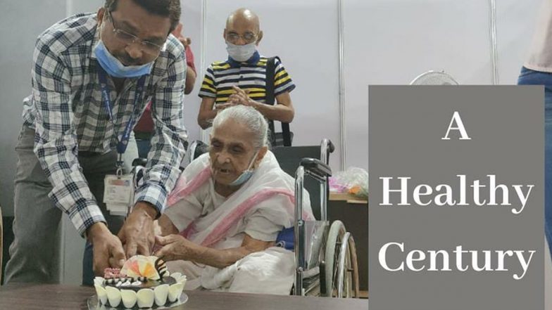 Mumbai: 100-Year-Old Takes COVID-19 Vaccine, Celebrates Birthday by Cutting Cake at Immunisation Centre