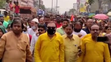 West Bengal: TMC Leader Madan Mitra Leads Protest March in Belgharia Against Alleged Attack on Mamata Banerjee in Nandigram