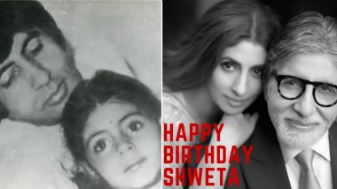 Amitabh Bachchan Shares Heartwarming 'Then and Now' Pic to Wish Daughter Shweta Bachchan Nanda on Her 47th Birthday