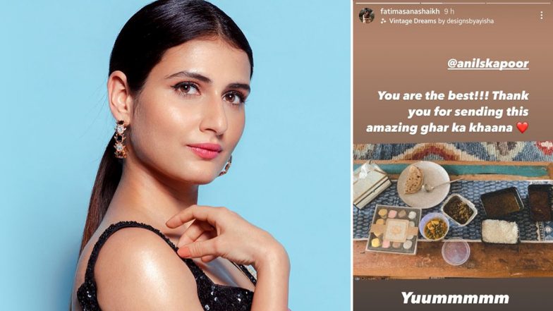Fatima Sana Shaikh Quarantined After She Tests Positive for COVID-19, Gets ‘Ghar Ka Khaana’ From Anil Kapoor (View Pic)