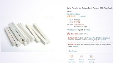 'Chalk For Eating' Being Sold on Amazon; Slate Pencil Listing Receives Hilarious Reviews