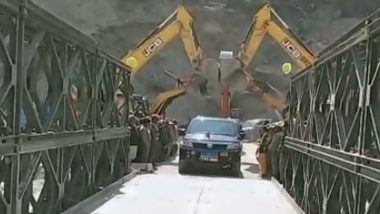 BRO Inaugurates Newly Constructed Bailey Bridge, That was Destroyed by Glacier Burst, in Uttarakhand's Reini Village (See Pictures)