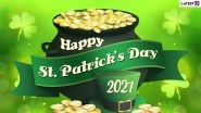 Happy St Patrick&rsquo;s Day 2021 Greetings, Wishes & HD Images: Share WhatsApp Stickers, GIFs, Shamrock Photos, Telegram Quotes & Facebook Photos on Feast of Saint Patrick