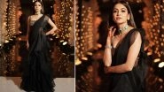 Yo or Hell No? Kriti Kharbanda's Black Ruffled Saree by Ridhi Mehra