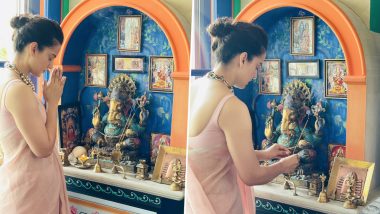 Tejas: Kangana Ranaut Seeks Lord Ganesha’s Blessings as She Heads to Jaisalmer for the Shoot of Her Next
