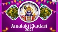 Amalaki Ekadashi 2021 Wishes and HD Images: WhatsApp Stickers, Facebook Greetings, Lord Vishnu Telegram Photos and Amalaka Ekadashi Signal Messages to Celebrate the Auspicious Occasion