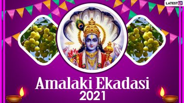 Amalaki Ekadashi 2021 Wishes and HD Images: WhatsApp Stickers, Facebook Greetings, Lord Vishnu Telegram Photos and Amalaka Ekadashi Signal Messages to Celebrate the Auspicious Occasion