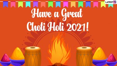 Happy Choti Holi 2021 Wishes and Holika Dahan Messages: WhatsApp Stickers, Holi Facebook Greetings, Telegram HD Images and Signal GIFs to Celebrate the Festival of Colours Virtually