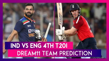 India vs England Dream11 Team Prediction, 4th T20I 2021: Tips To Pick Best Playing XI