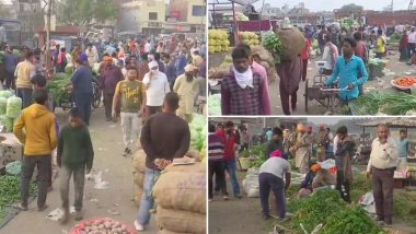 COVID-19 Surge in Punjab: Social Distancing Norms Flouted in Amritsar's Sabzi Mandi Walla (See Pictures)