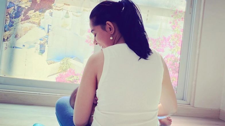 RJ Anmol Shares a Heart-Warming Picture of Amrita Rao Breast-Feeding Baby Veer (View Pic)