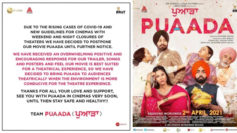 Puaada: Ammy Virk and Sonam Bajwa-Starrer Punjabi Rom-Com Theatrical Release Date Postponed
