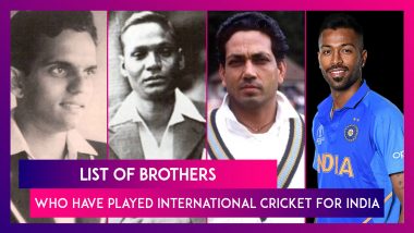 From Nayudus To Pandyas: List Of Brothers Who Have Played International Cricket For India