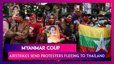 Myanmar Coup: Airstrikes Send Protesters Fleeing To Thailand