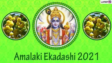 Amalaki Ekadashi 2021 Messages and WhatsApp Stickers: Lord Vishnu HD Images, Facebook Greetings, Signal Wishes and Telegram Photos to Celebrate Amalaka Ekadashi