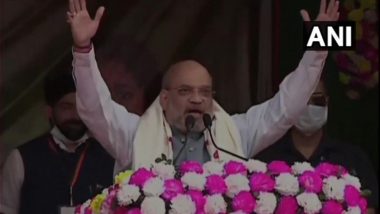 Assam Assembly Elections 2021: Rahul Baba's Manifesto is to Carry Badruddin Ajmal on His Shoulders and Open Borders, Says Amit Shah in Kamprup Rally