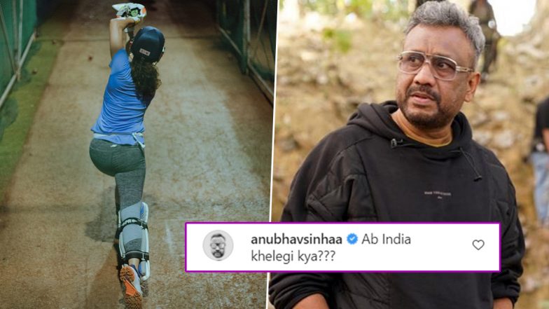 Shabaash Mithu: Taapsee Pannu Goes ‘Down the Line’ in New Still From Her Net Practice, Anubhav Sinha Asks Ab India Khelegi Kya?