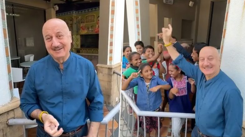 Anupam Kher’s 'Pawri Ho Rahi Hai' Video Sees the Actor Spending His 66th Birthday With Kids (Watch Video)