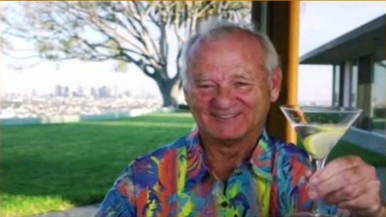 Bill Murray's Hawaiian Shirt Look with Martini Glass at Golden Globes 2021 Goes Viral