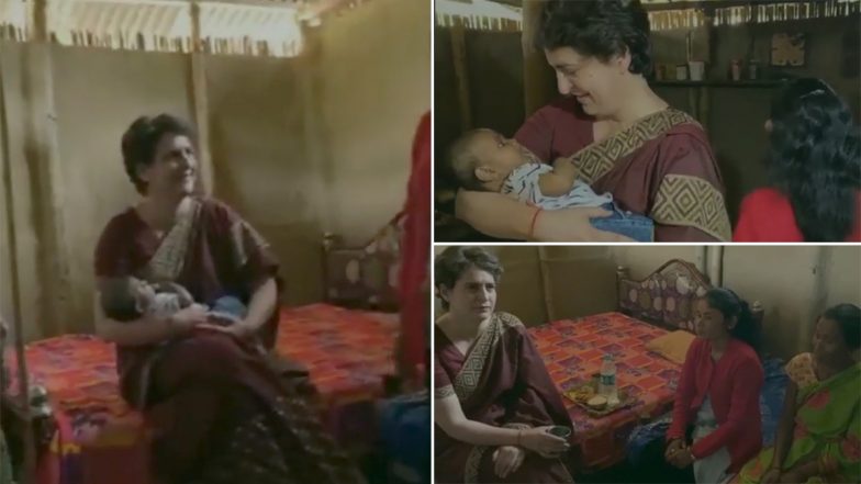 Priyanka Gandhi Vadra Eats a Meal at Residence of Tea Garden Worker in Assam's Tezpur, See Pics