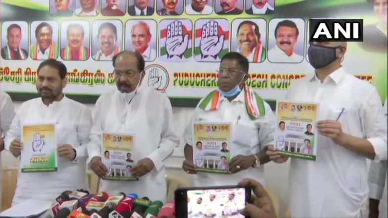 Puducherry Assembly Elections 2021: Congress Promises Free COVID-19 Vaccination for All, Scrapping Of NEET in Its Manifesto