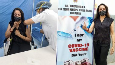Hema Malini Gets COVID-19 Vaccine in Mumbai's Cooper Hospital (See Pics)