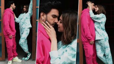 Deepika Padukone Gets Cosy With Hubby Ranveer Singh As They Give Twist to ‘Silhouette Challenge’! (Watch Video)