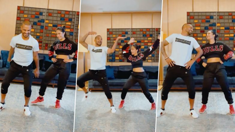 Shikhar Dhawan Brings Out the Bhangra Dance in Video With Yuzvendra Chahal’s Wife Dhanashree Verma