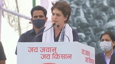 Priyanka Gandhi Addresses Farmers at Kisan Mahapanchayat in Meerut, Says 'Do Not Lose Hope'