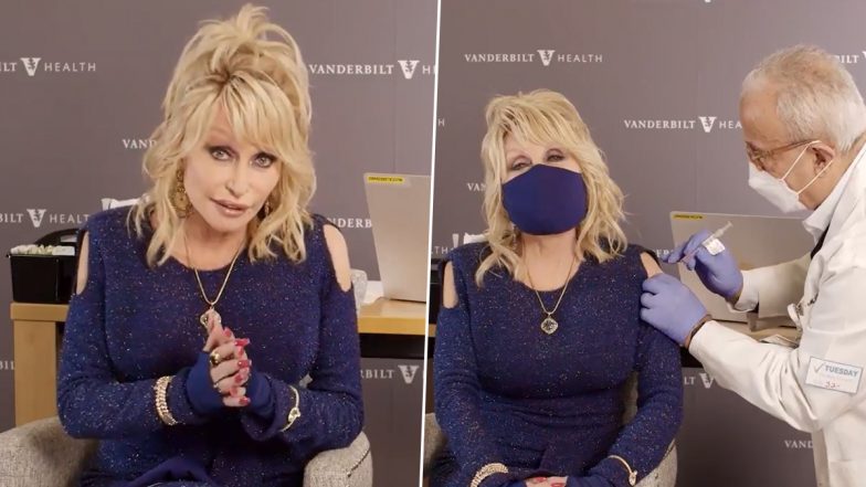 Dolly Parton Shares Video of Getting Her First Dose of the COVID-19 Vaccine – WATCH