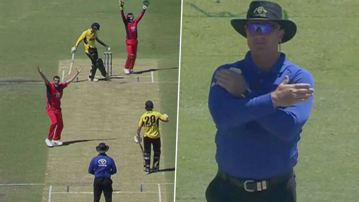 Bizarre! Umpire Reverses His Own Decision After Making Wrong Call During Marsh One-Day Cup; Leaves Stuart Clark, Brett Lee Amused (Watch Video)