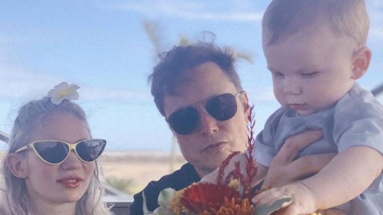 Elon Musk Tweets Family Photo With Son X Æ A-12 and Girlfriend Grimes With Quirky Caption 'Starbase, Texas'