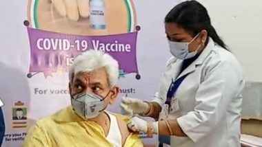 Manoj Sinha, Jammu and Kashmir LG, Gets First Dose of COVID-19 Vaccine