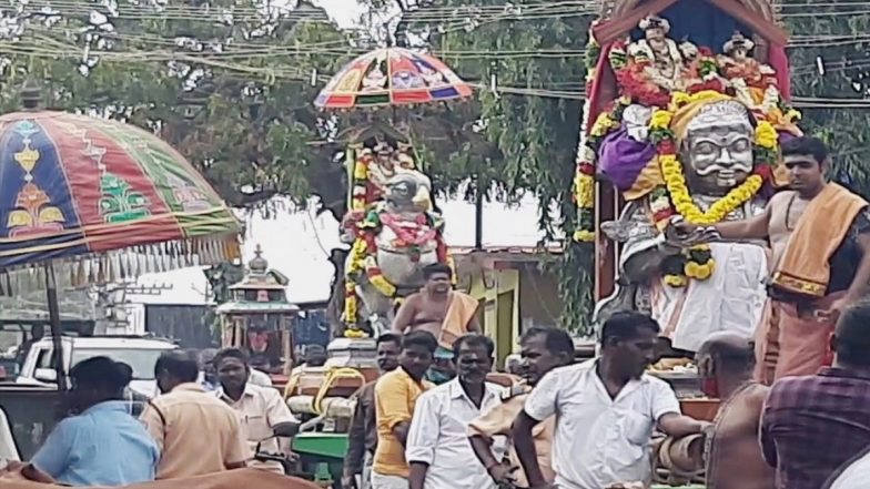 Shivaratri 2021: Devotees Welcome Idol of Swami Ambal in Tamil Nadu's Rameswaram