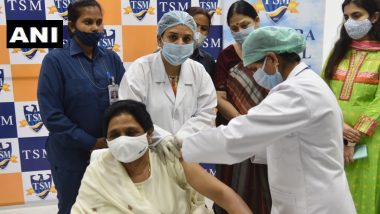 Mayawati Gets COVID-19 Vaccine at Private Hospital in Lucknow, Appeals People Not To Refuse It