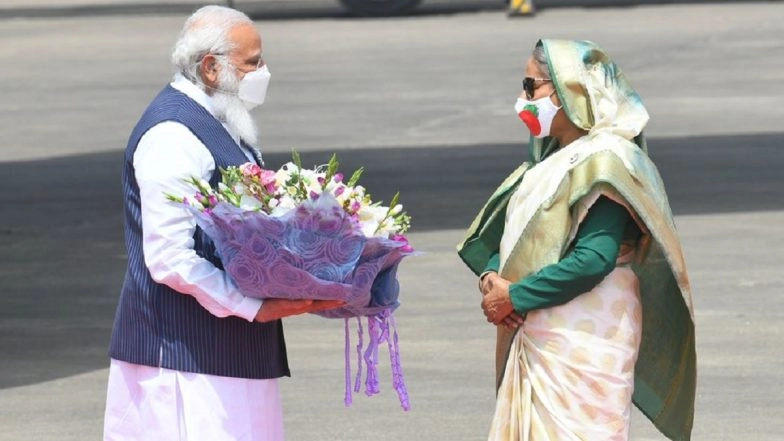 PM Narendra Modi, Sheikh Hasina Arrive at National Parade Ground in Dhaka