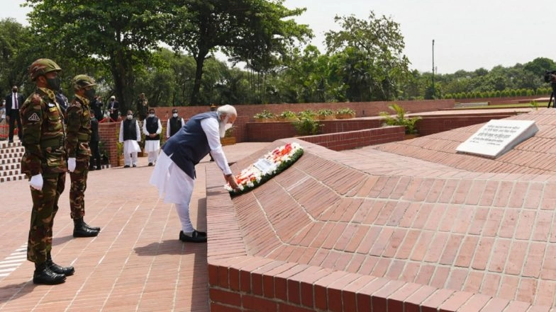 Bangladesh 50th Independence Day: PM Narendra Modi Pays Homage to Liberation War Martyrs