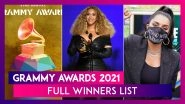 Grammy Awards 2021: Full Winners List & YouTuber Lilly Singh&rsquo;s Pro-Farmer Message