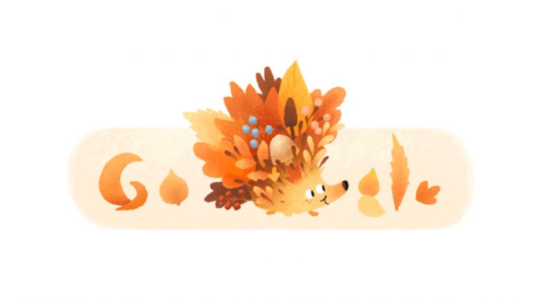 Fall Season 2021 Google Doodle: Google Celebrates First Day of the Fall Season in Southern Hemisphere With Super Cute Leafy Hedgehog!