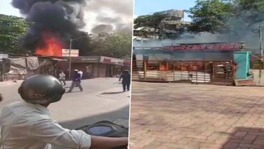 Mumbai Fire: Blaze Erupts at 7 Cloth Shops in Goregaon; Firefighting Operations Underway