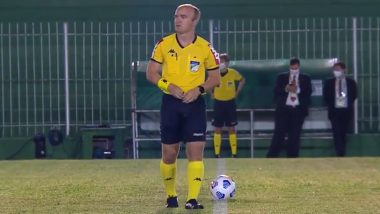 Referee Caught on Camera Urinating on Pitch Before the Start of Football Match in Brazil (Watch Video)