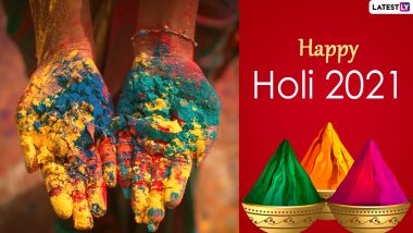 Happy Holi 2021 Wishes and WhatsApp Sticker Messages: Chhoti Holi Facebook HD Images, Dhulendi Telegram Greetings and Signal Photos to Celebrate Braj Ki Holi