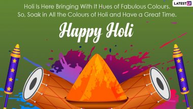 Happy Holi 2021 Greetings & Dhuleti HD Images: Dhulivandan WhatsApp Stickers, Facebook GIF Messages, SMS, Signal Quotes, Status, Telegram Photos and Wallpapers to Celebrate Festival of Colours