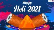 Happy Holi 2021 Wishes & Dhuleti HD Images: WhatsApp Stickers, Facebook Greetings, SMS, Signal Quotes, Status, Telegram Photos and Wallpapers to Celebrate Festival of Colours